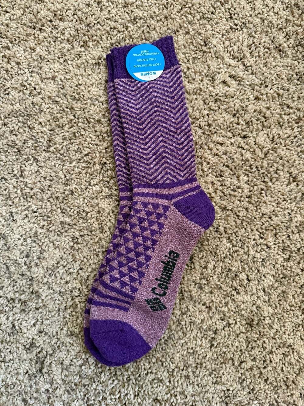 NWT COLUMBIA Size 6-12 Cotton Blend Heavyweight Boot Socks